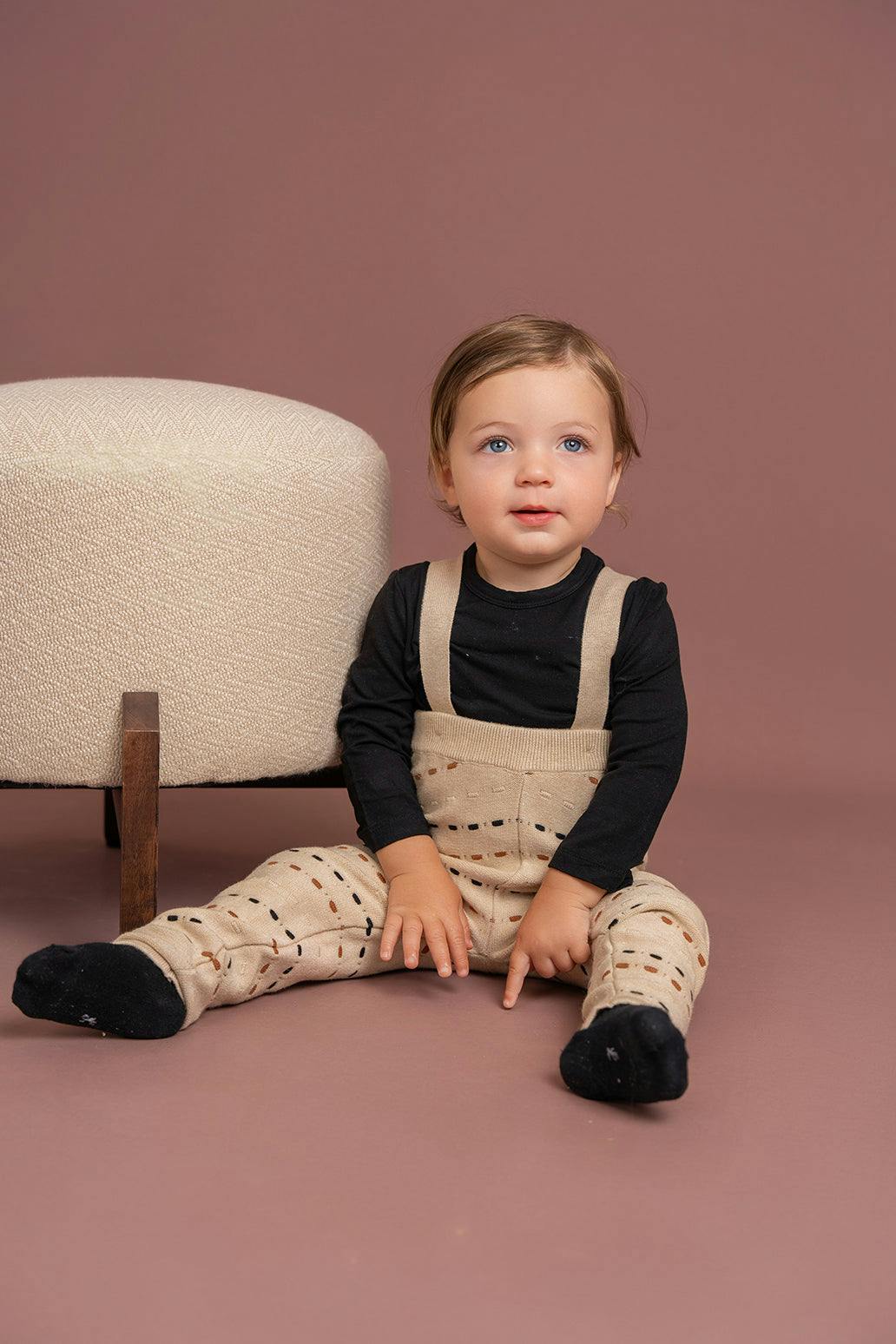 Knitted Overall Dark Almond/Black