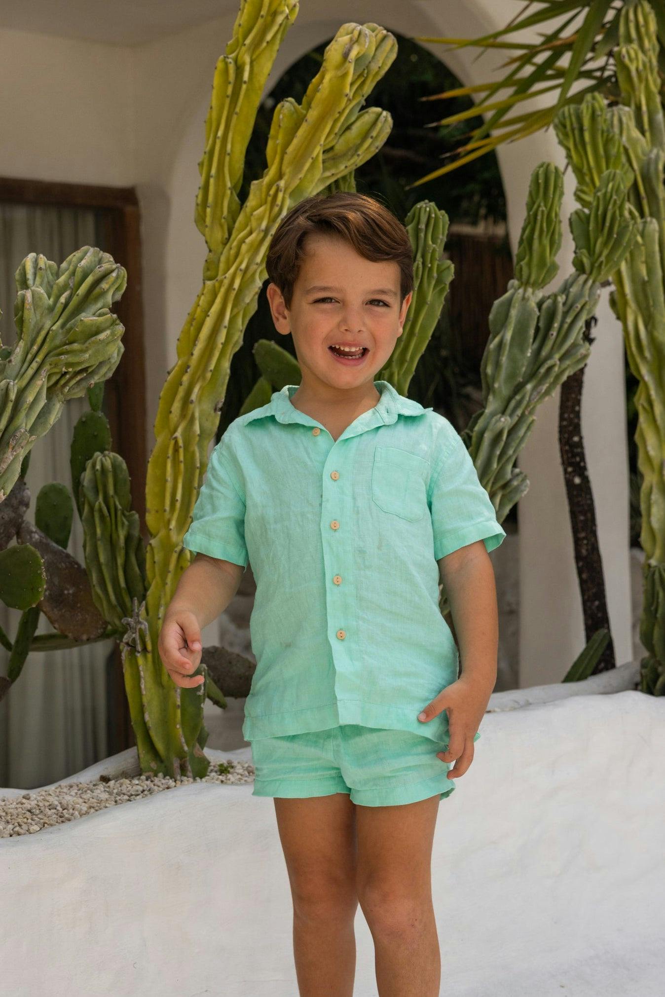The Future Sea Suite - Boys Linen Shirt