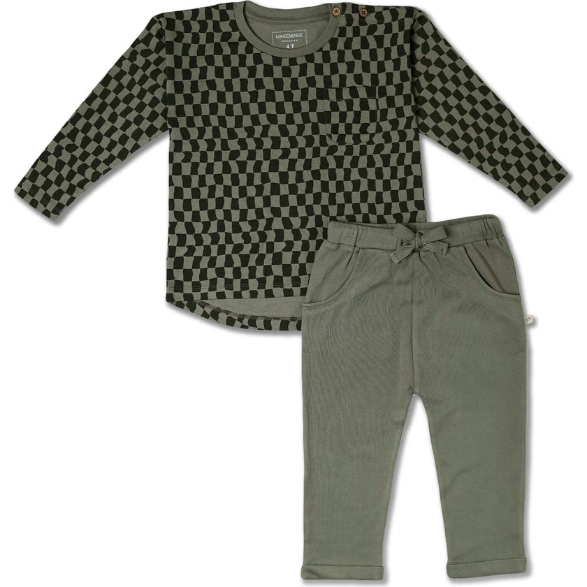 Organic Tee & Foldover Pants Set