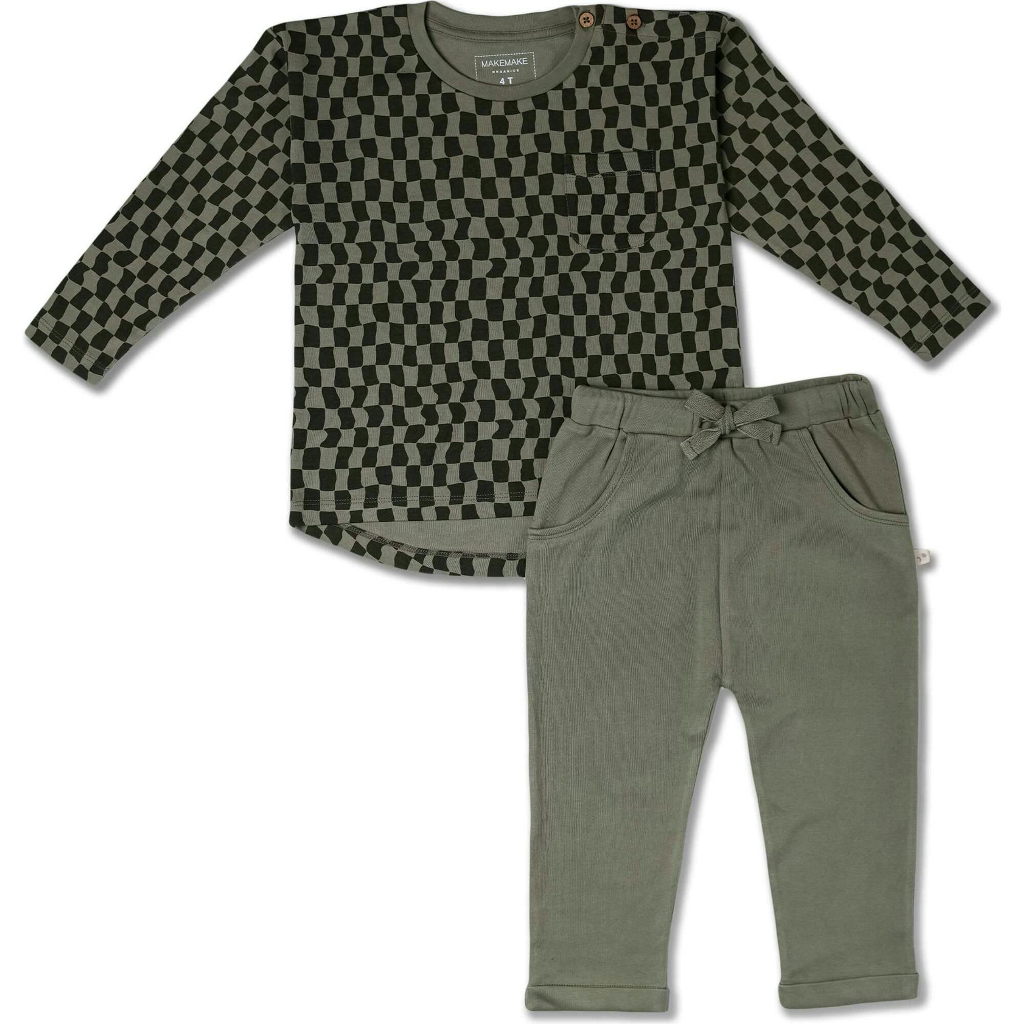 Organic Tee & Foldover Pants Set