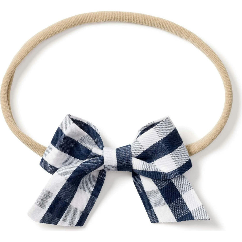 Girl's Twill Hair Bows in Pink Gingham