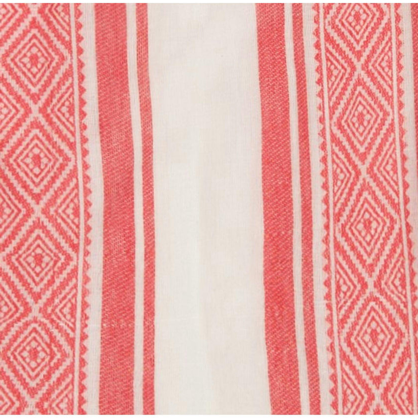 Mini Chantal Girls Dress Red Dobby Stripe, Red Dobby Stripe