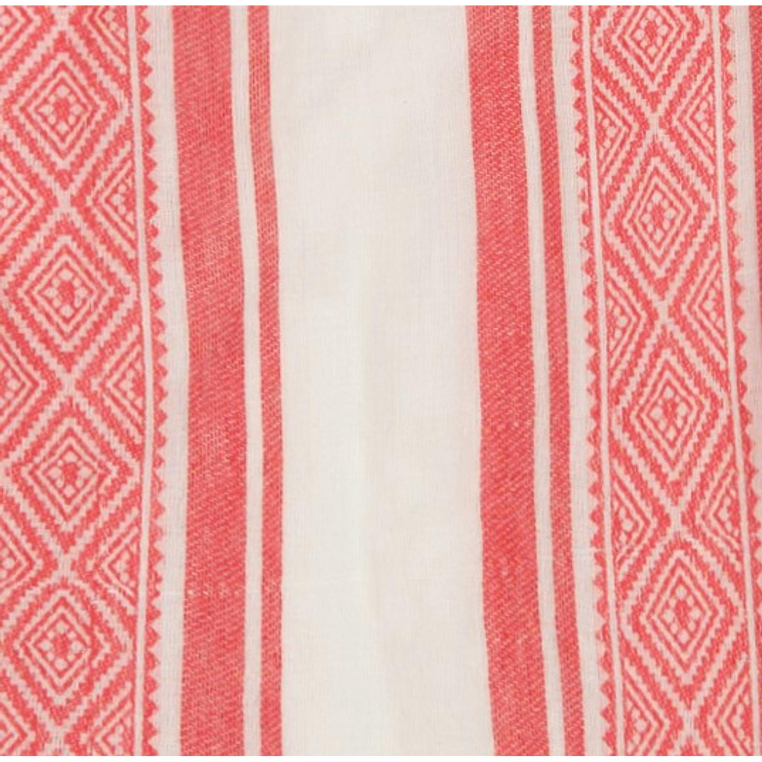 Mini Chantal Girls Dress Red Dobby Stripe, Red Dobby Stripe