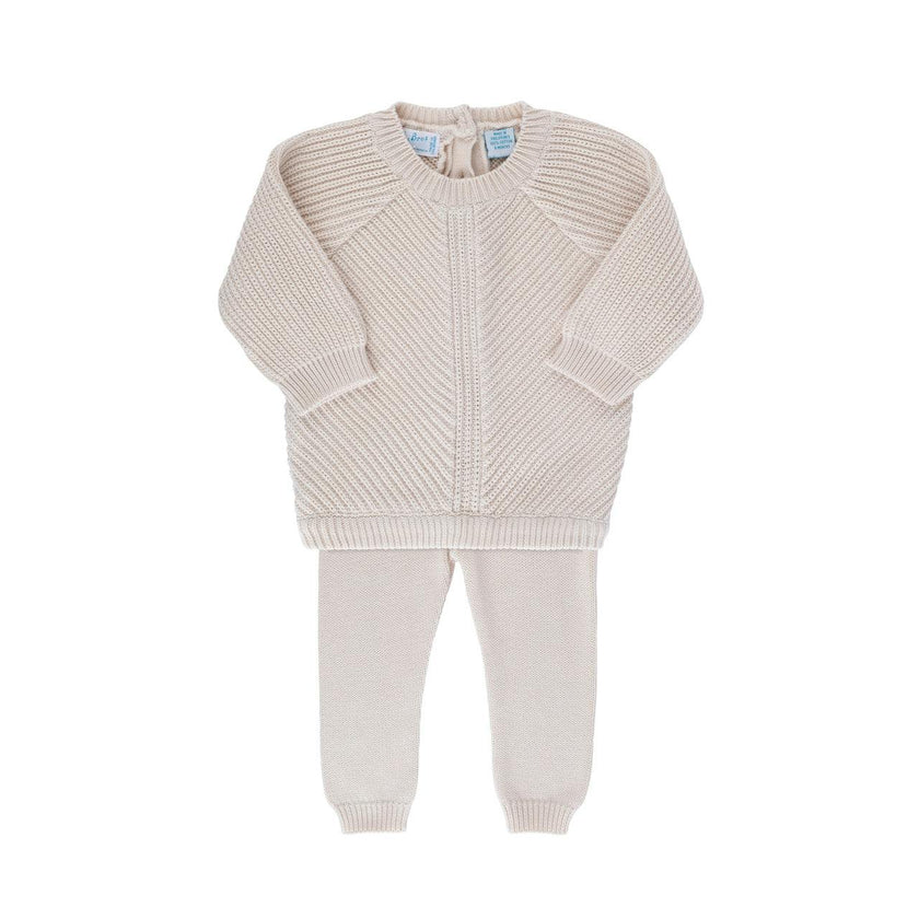 V-Shape Knit Set Ecru
