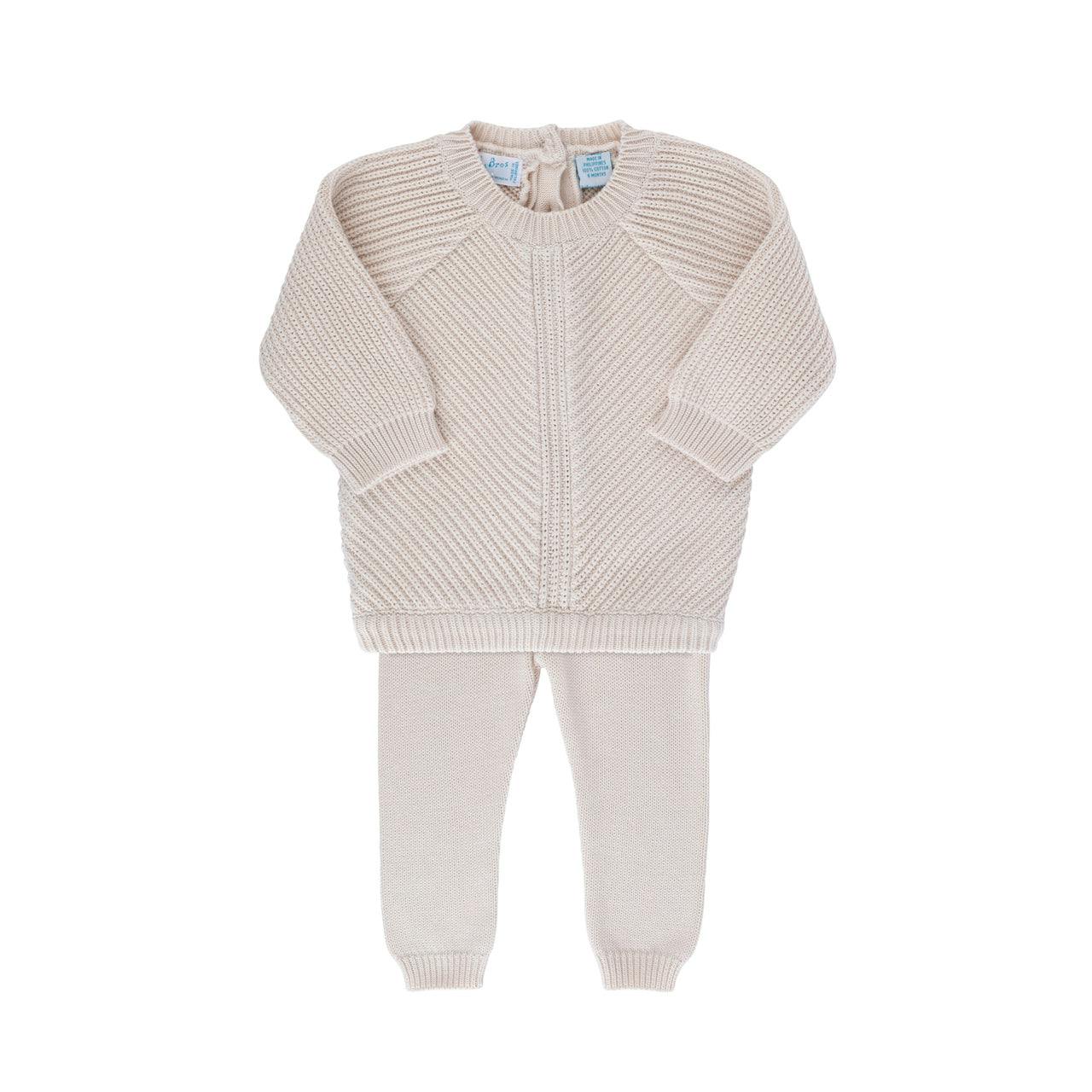V-Shape Knit Set Ecru