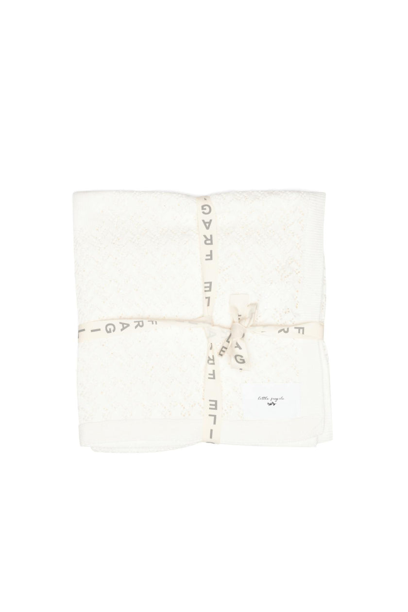 Lace Knit Soft Acrylic-Cotton Blend Blanket