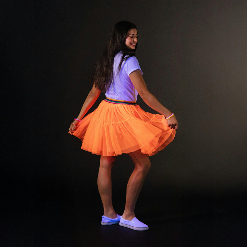 Jr Star Adult Short Orange Glow Skirt