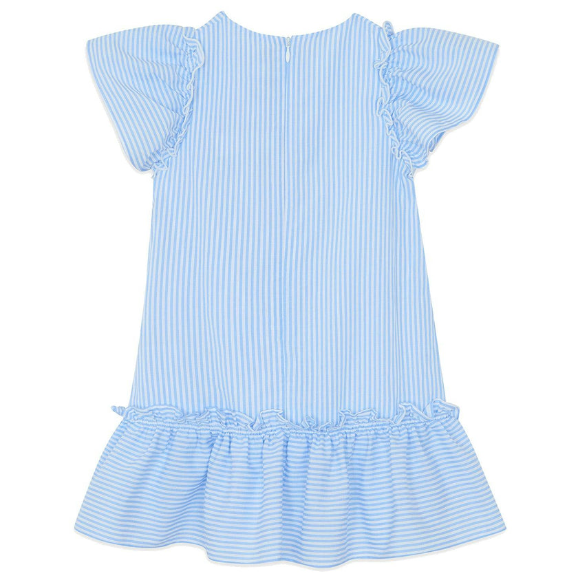 TARTINE ET CHOCOLAT Aegean Blue Flutter Dress