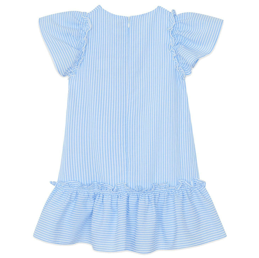 TARTINE ET CHOCOLAT Aegean Blue Flutter Dress