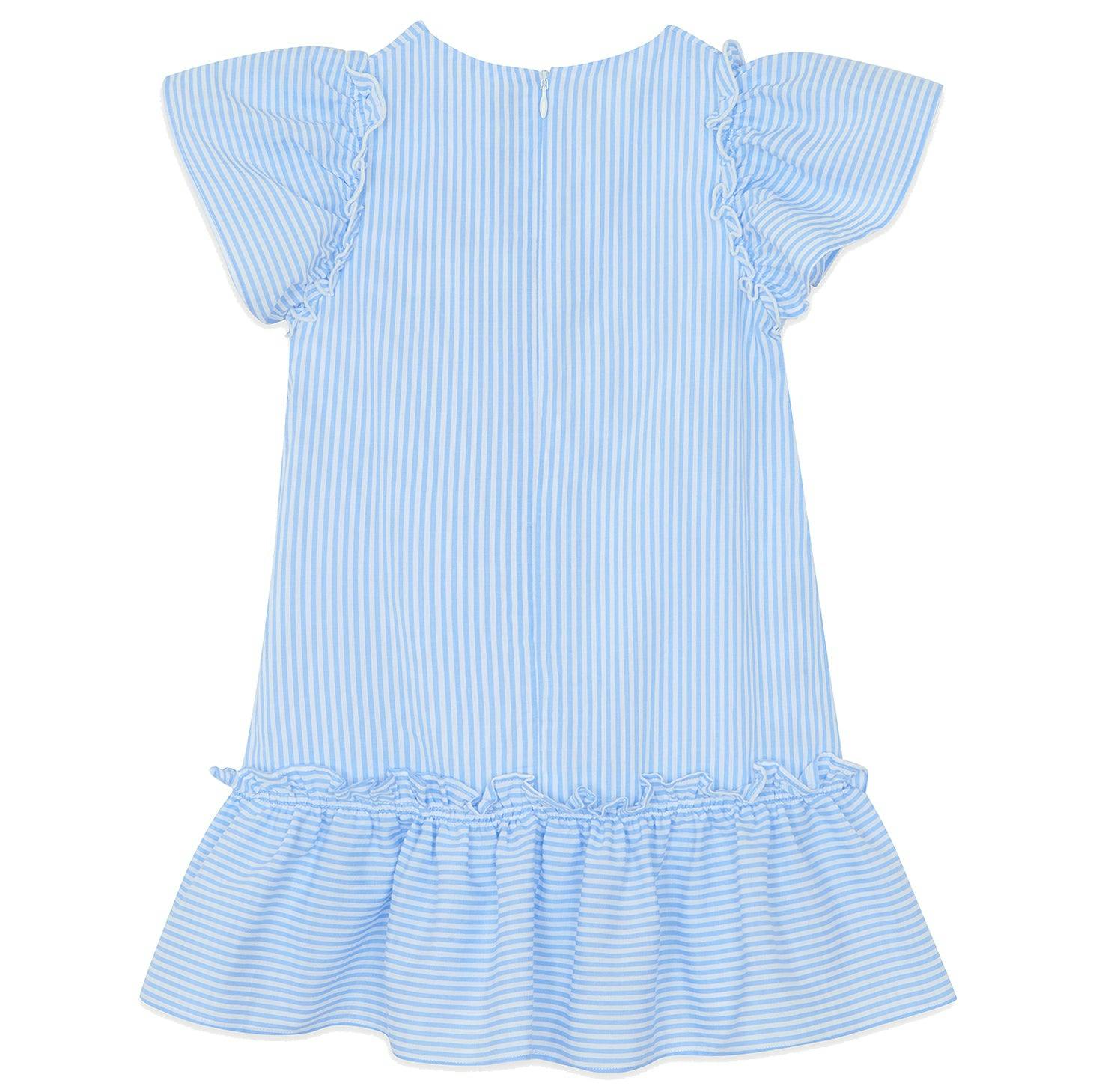 TARTINE ET CHOCOLAT Aegean Blue Flutter Dress
