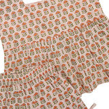 Girls Kamari Top - Pink Prairie Block Print