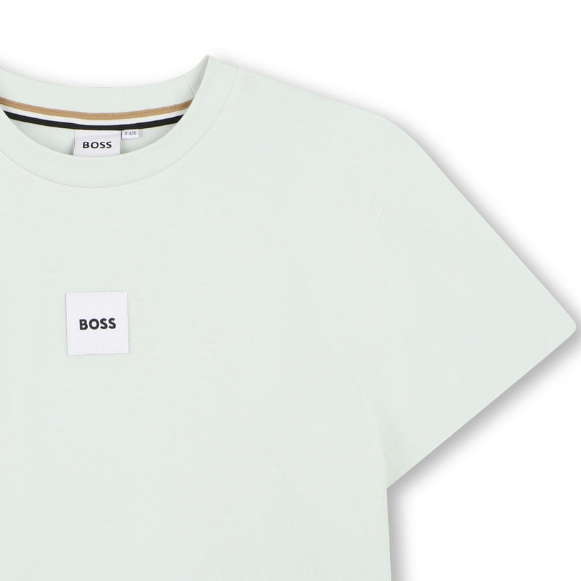 Light Beige Logo Short Sleeve T-Shirt