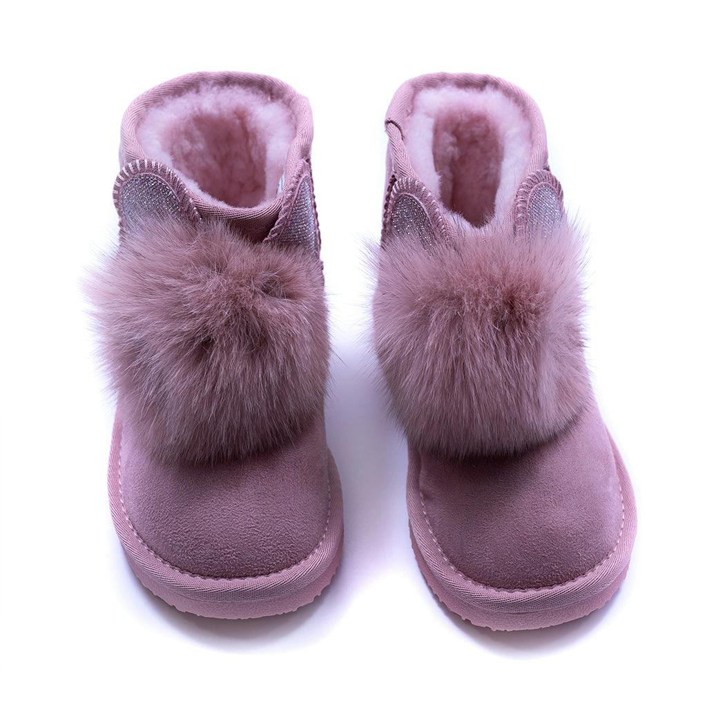 Pink Fur Boots