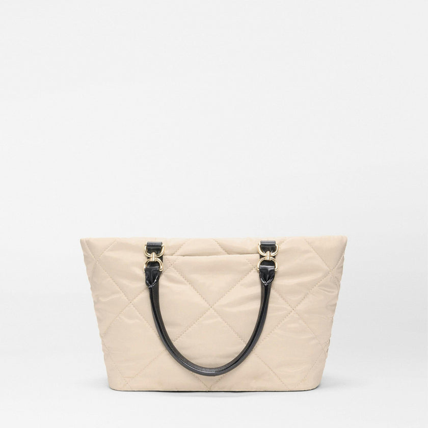 Buff/Black Small Madison E/W Tote