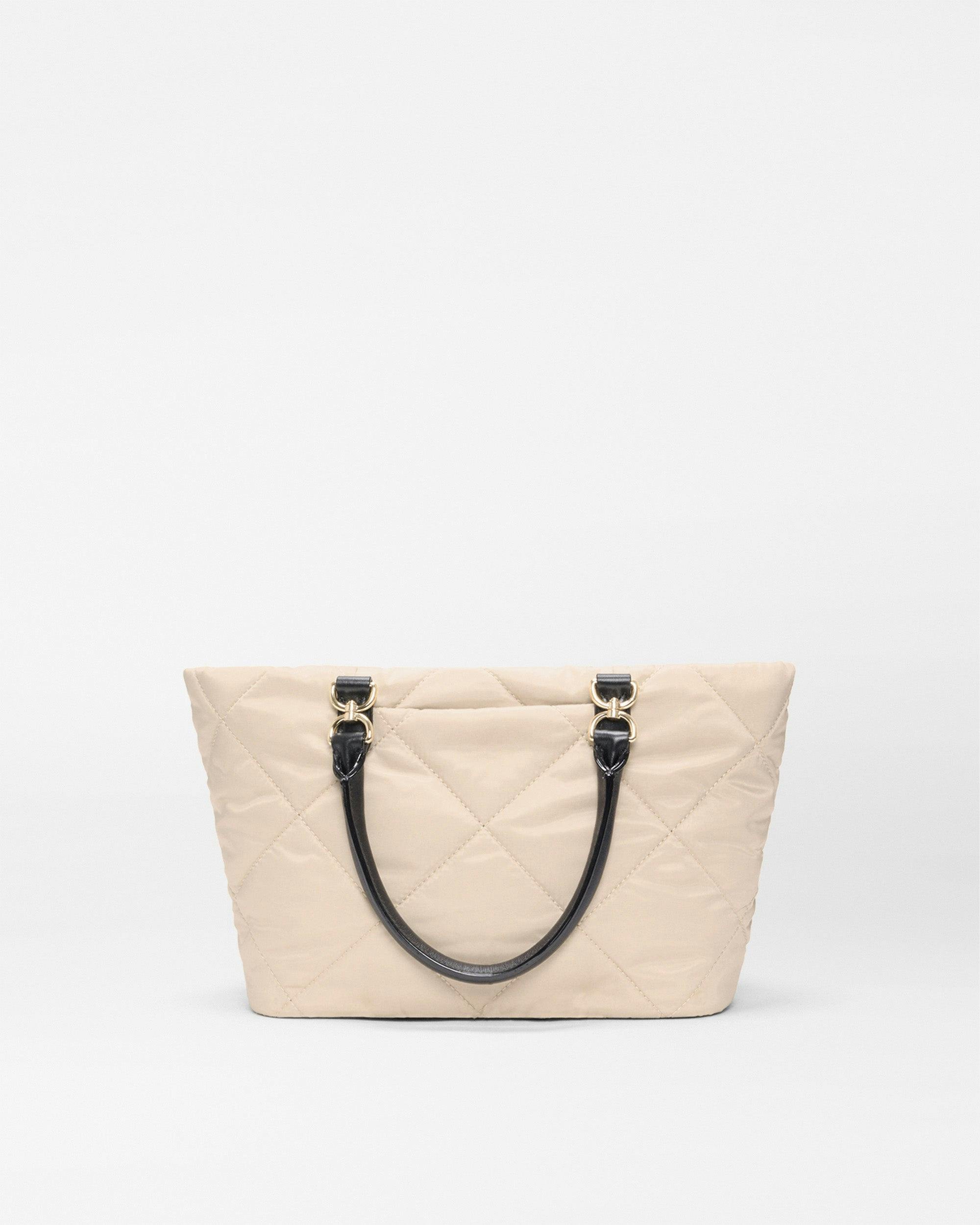 Buff/Black Small Madison E/W Tote