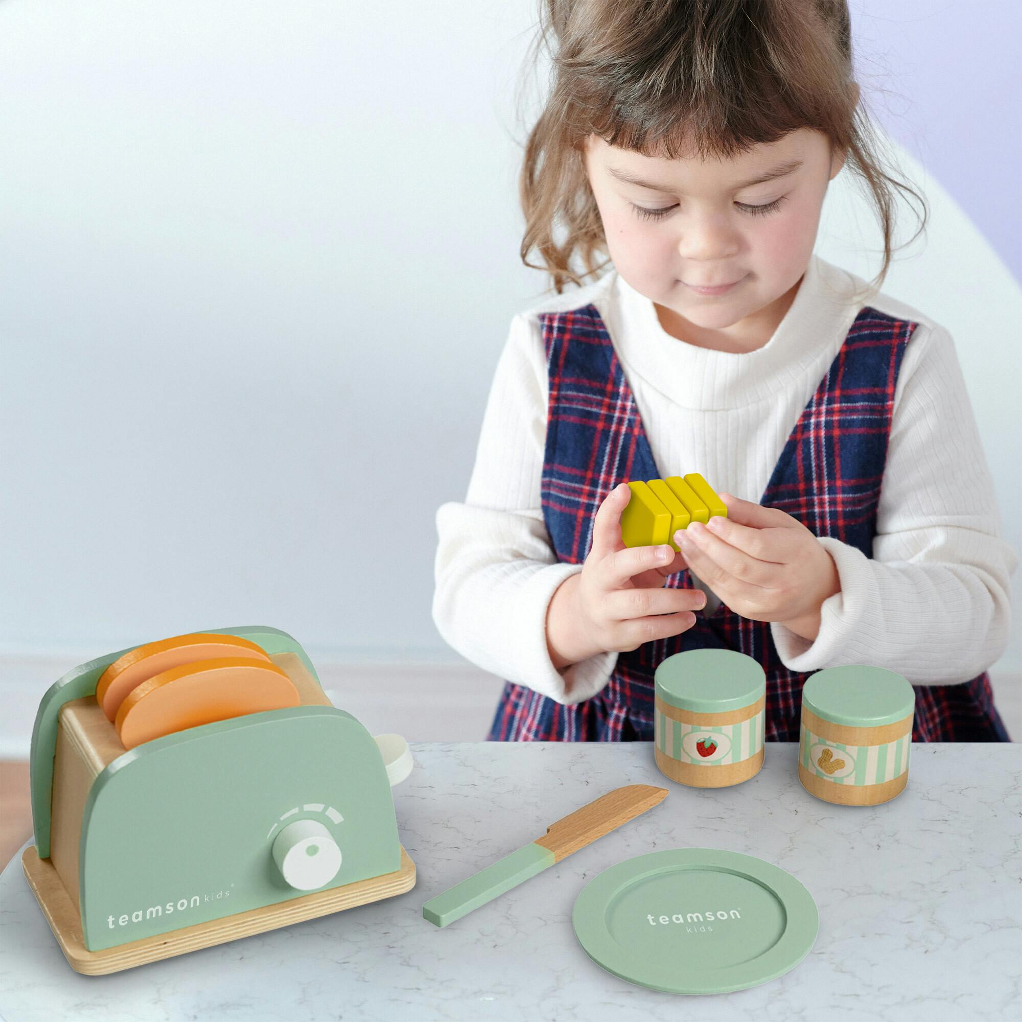Little Chef Frankfurt Wooden Toaster Play Kitchen Accessories
