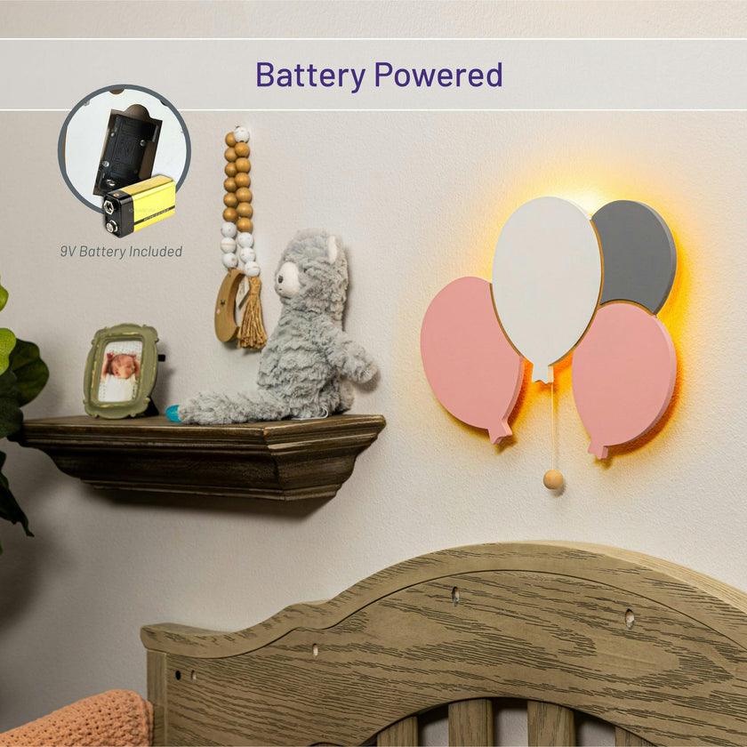 LumiDreams Balloon Wall Light | Safe LED Nursery Nightlight