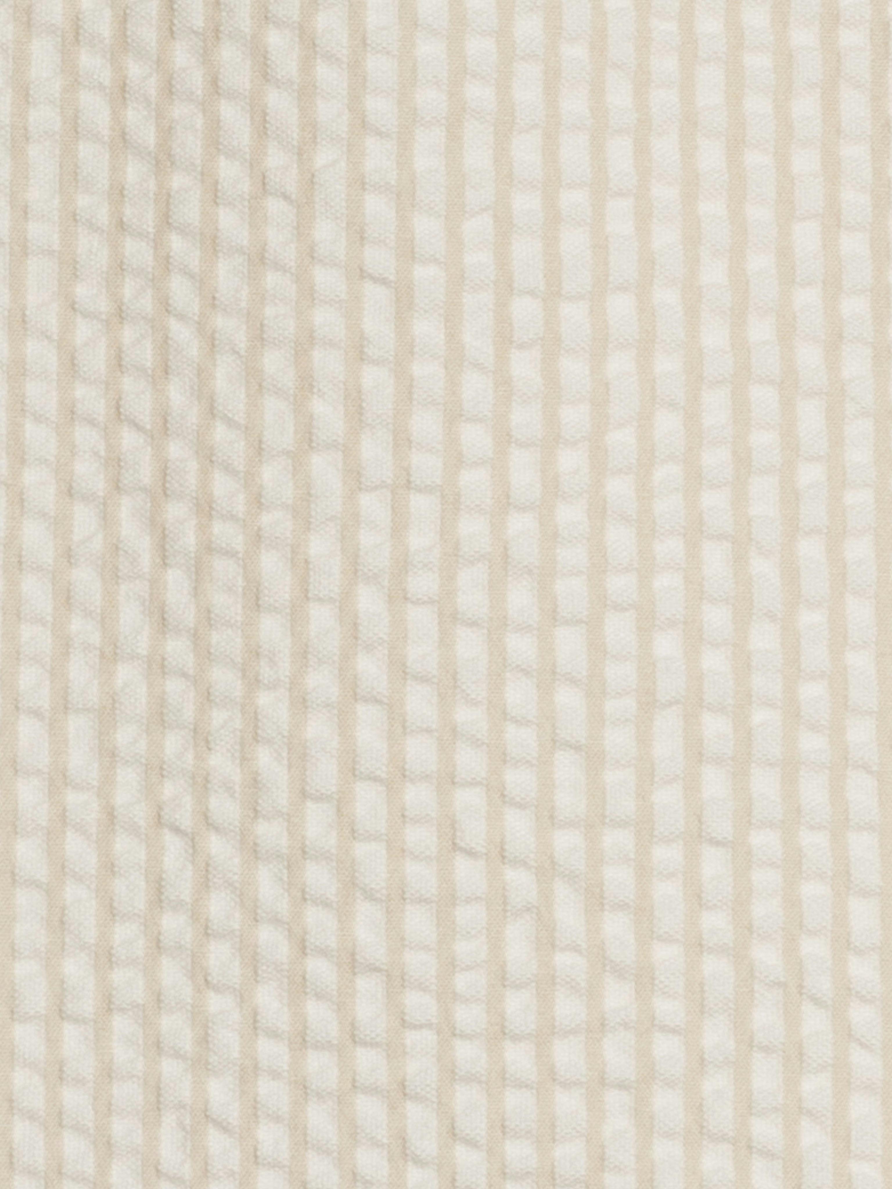 Mato Seersucker Collared Romper - Dune Stripe