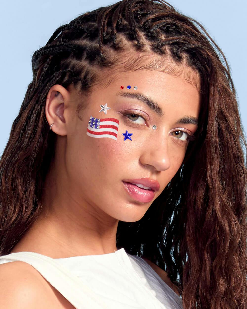 Americana Girl Gem Set - 80 adhesive face gems