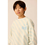 Organic Weekend Sweatshirt in Sky Blue Stripe