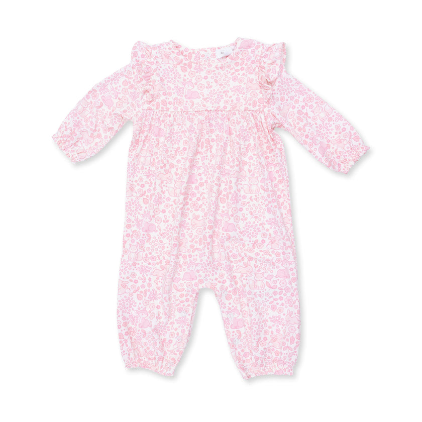 Baby Woodland - Ruffle Sleeve Snap Romper