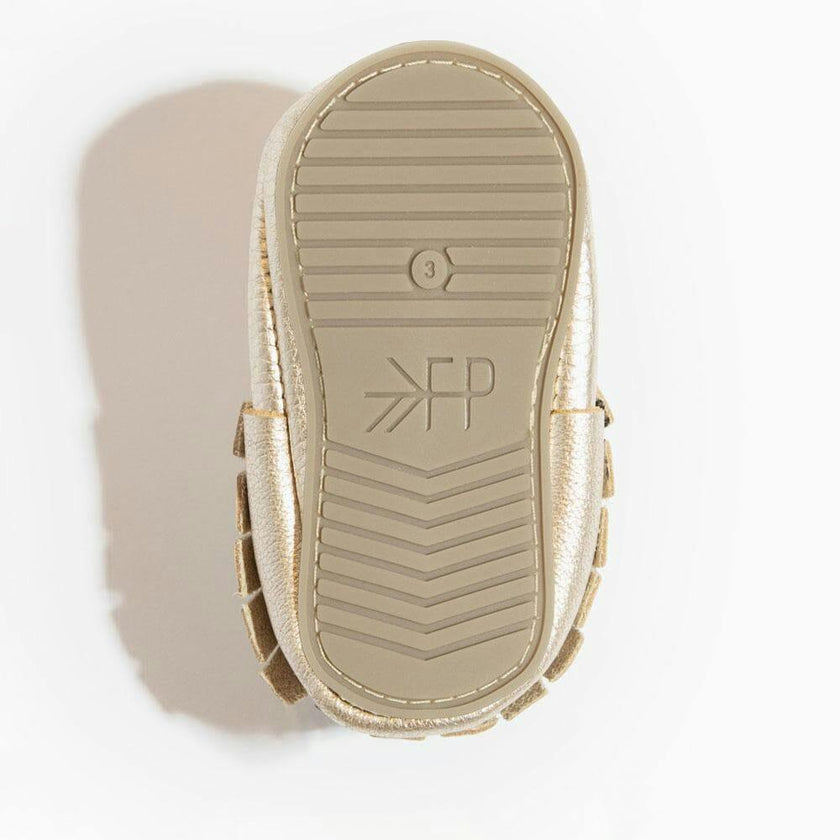 Platinum Moccasin Baby Shoe