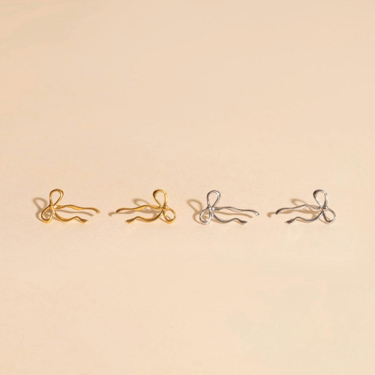 Dainty Bow Stud Earrings