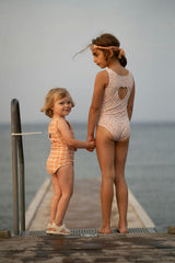 Sweetheart 1 Piece Swimsuit | UPF + Recycled - Sunset Meadow