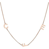 Block Initials Station Necklace