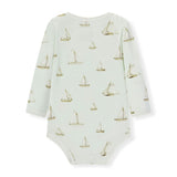 Sailboat Melody Organic Cotton Long Sleeve One Piece