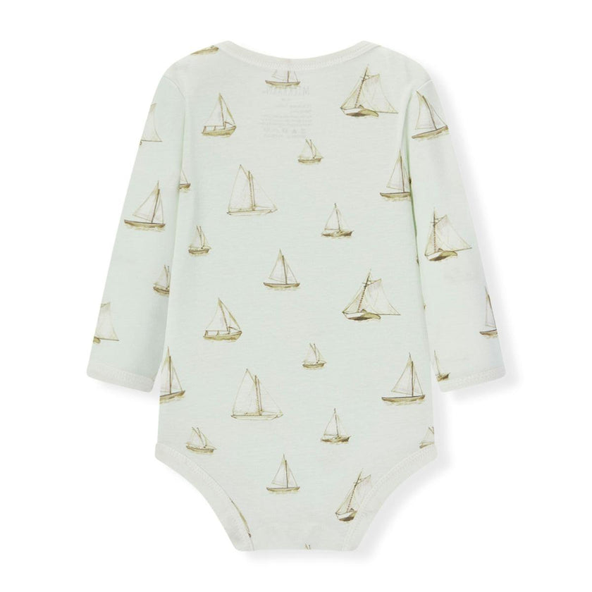 Sailboat Melody Organic Cotton Long Sleeve One Piece