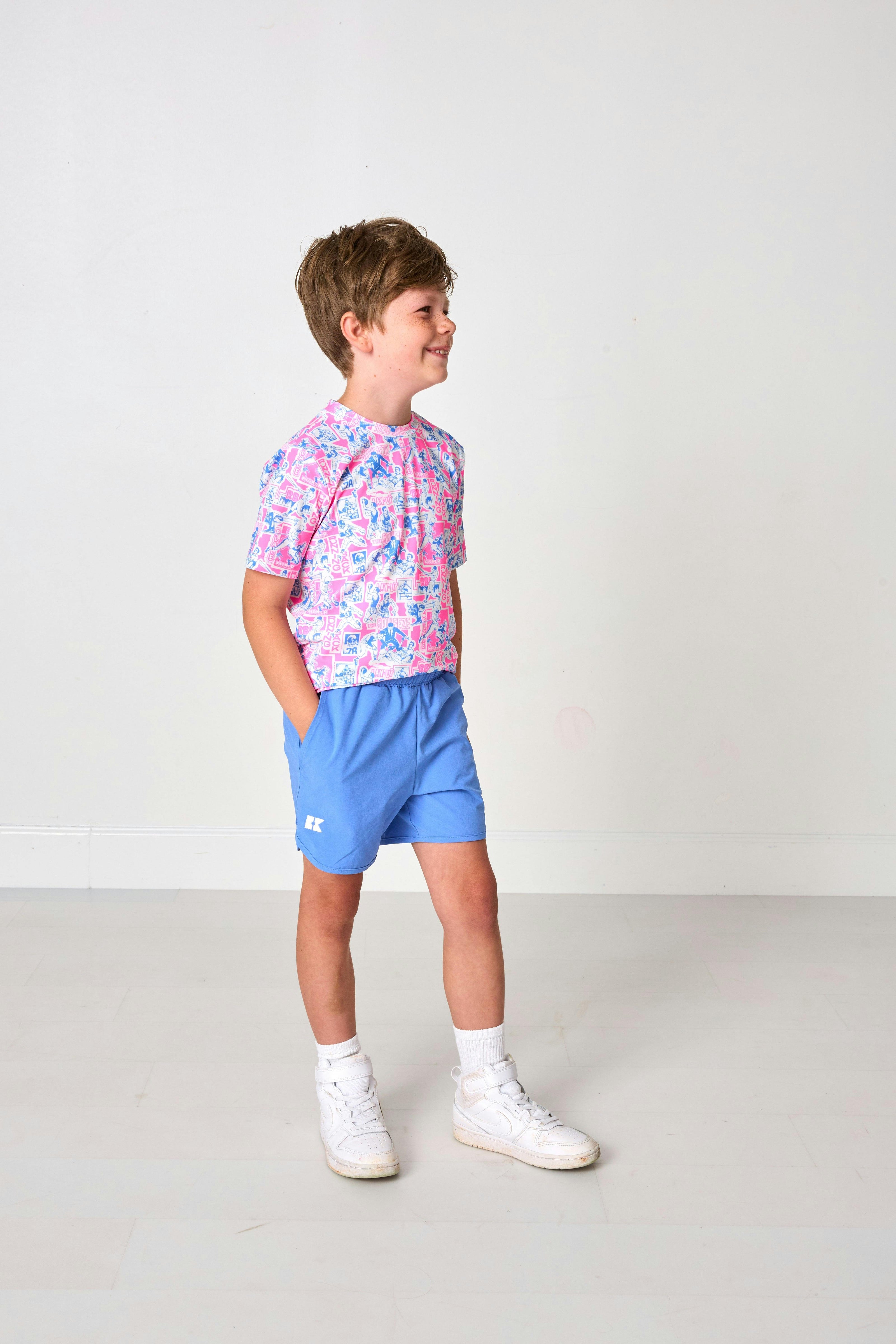 sky blue super short