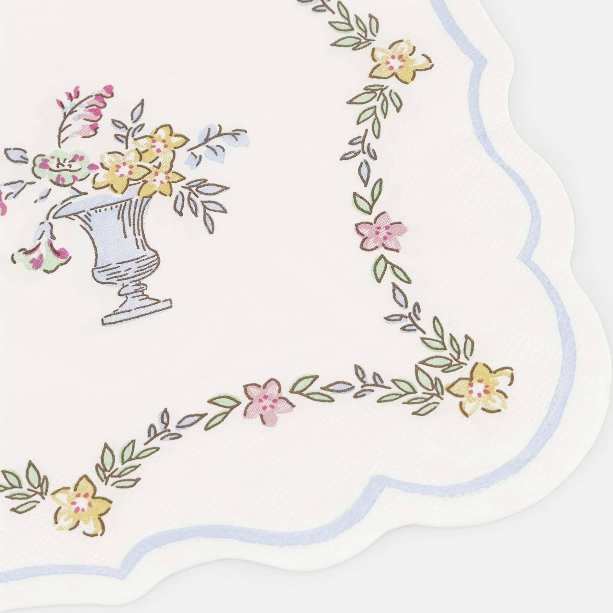Chintz Border Large Napkins
