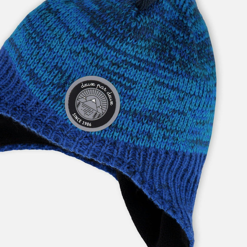 Lined Dino Peruvian Knit Winter Hat with Pompom