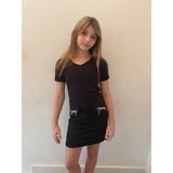Girls ShortSleeve Dress With Bow