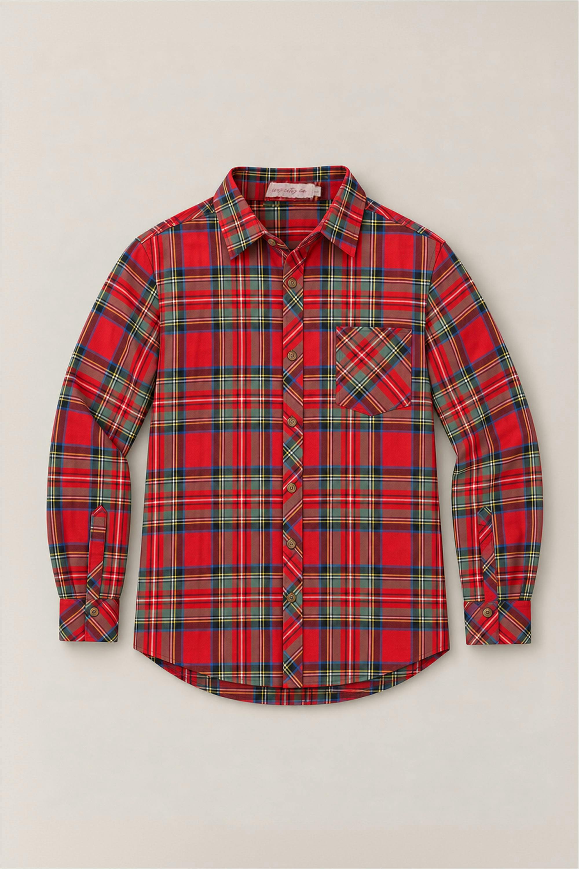 Mens John Shirt in Holiday Plaid