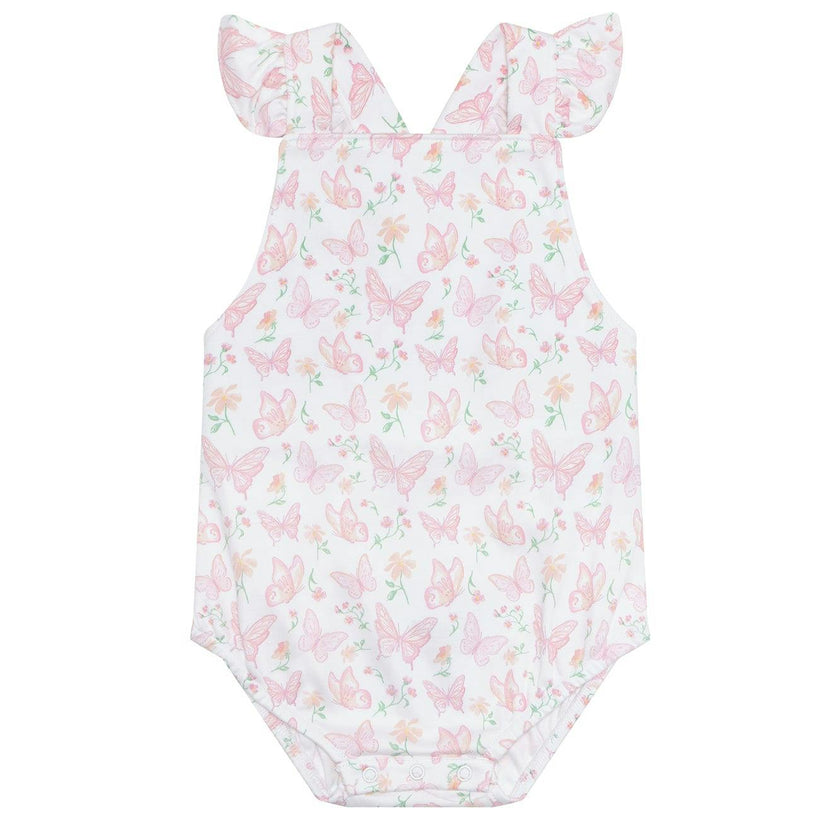 Butterflies Print Ruffle Bubble