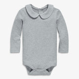Organic long sleeve peter pan babysuit