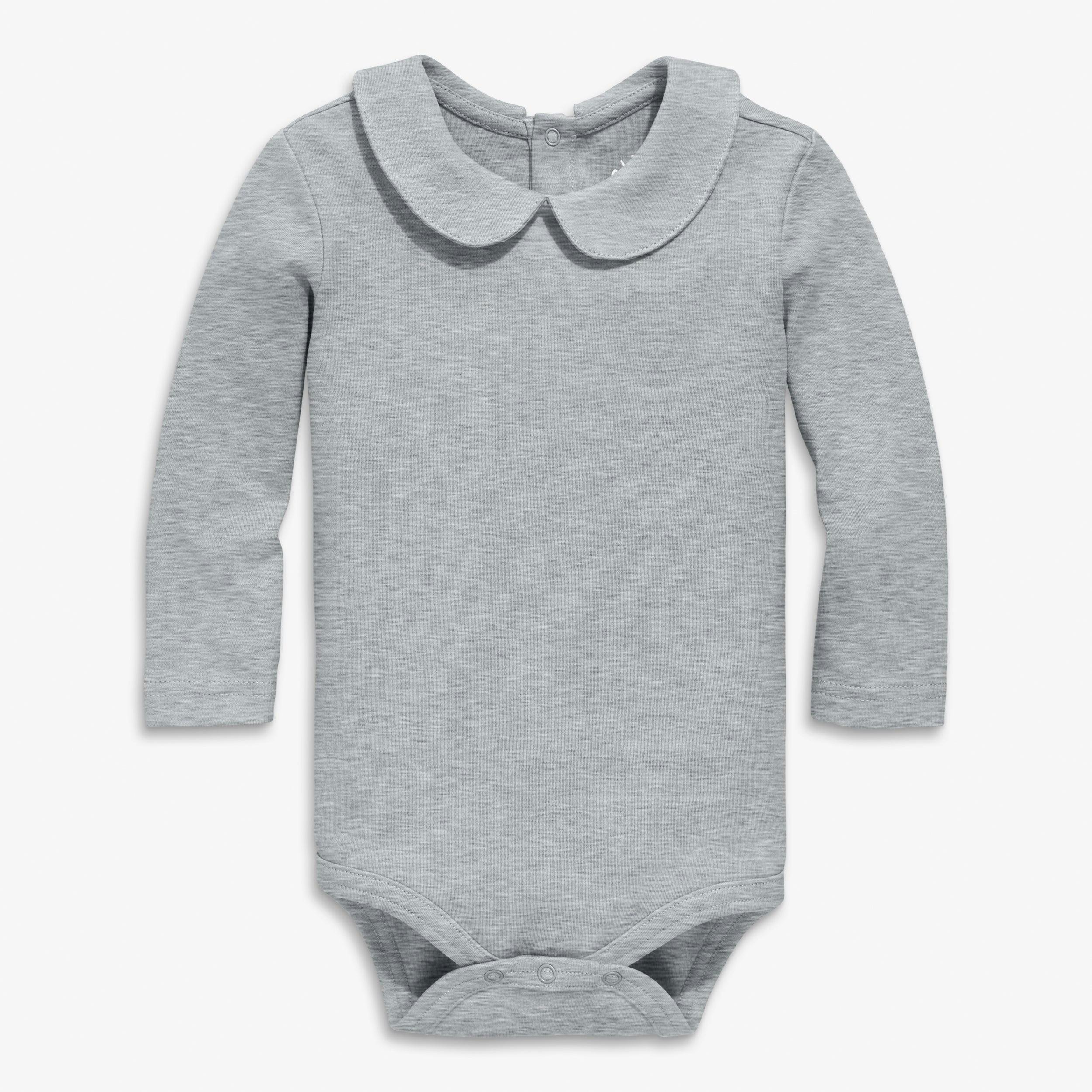 Organic long sleeve peter pan babysuit