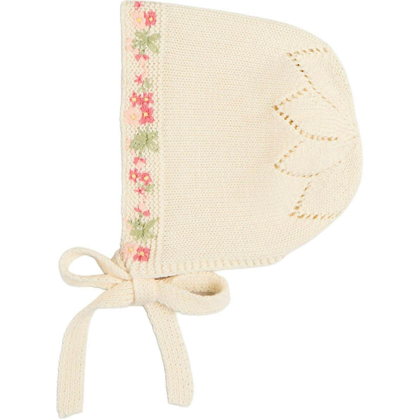 Wildflower Embroidered Bonnet