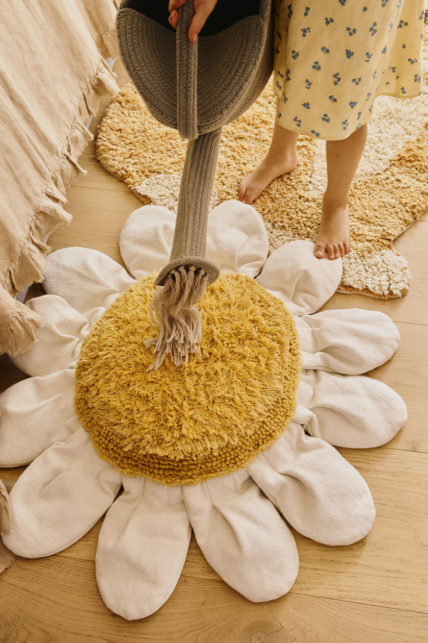 Floor Cushion White Daisy