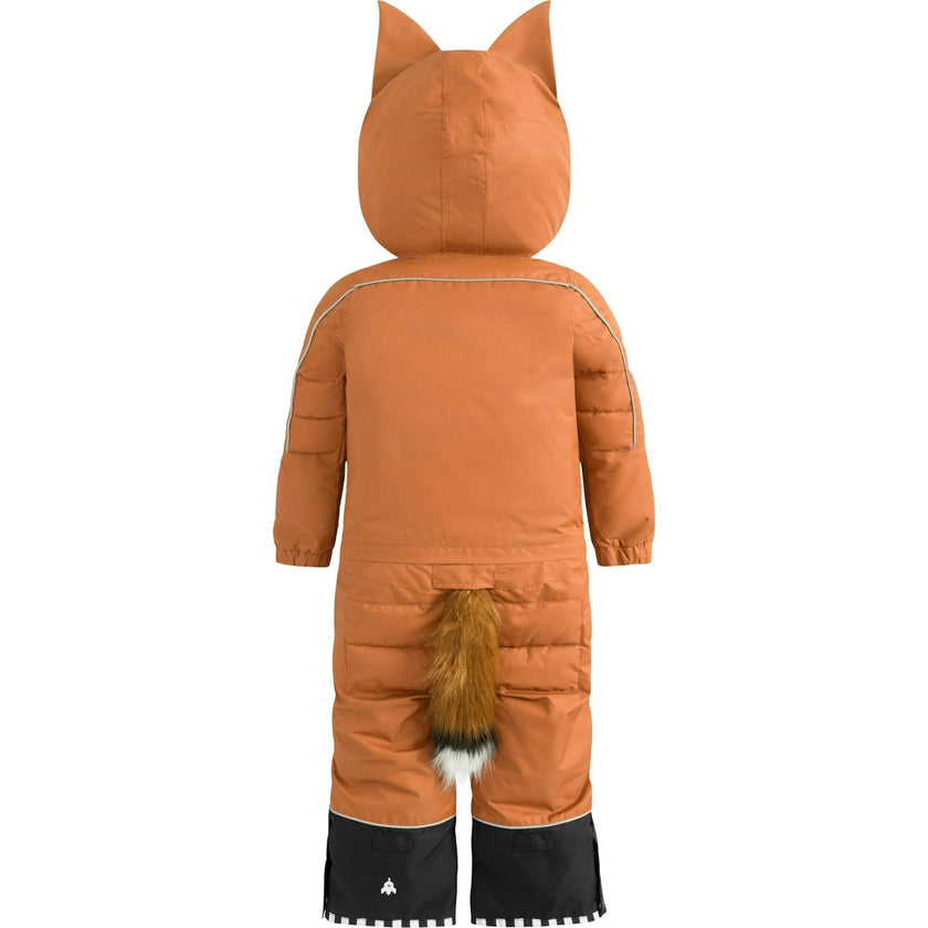 Foxdo Adjustable Hood Waterproof Zipper Snowsuit, Brown