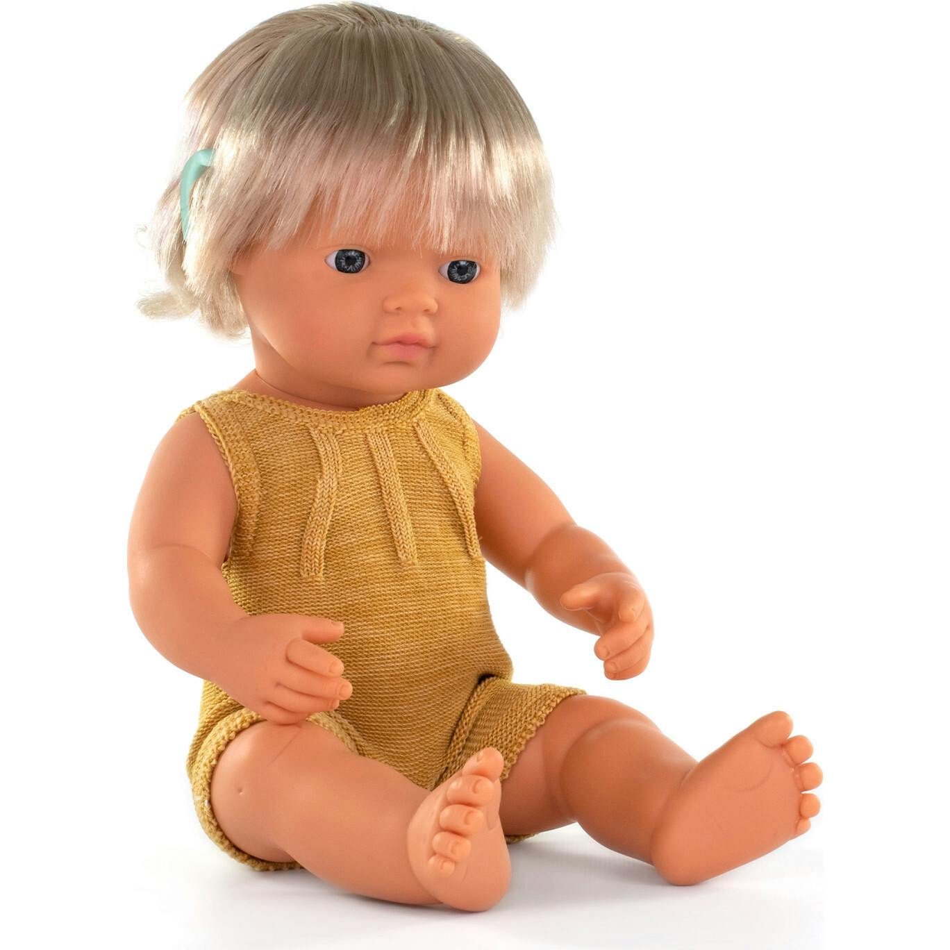 Baby Doll Caucasian Girl with Hearing Implant 15