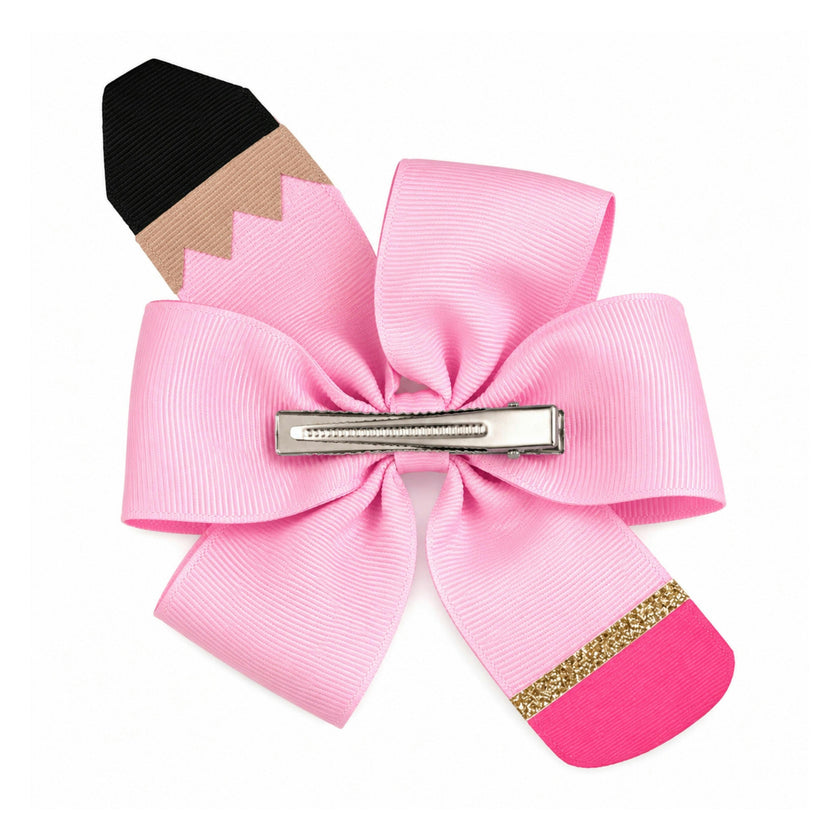 Pencil Back-to-School Hair Bow