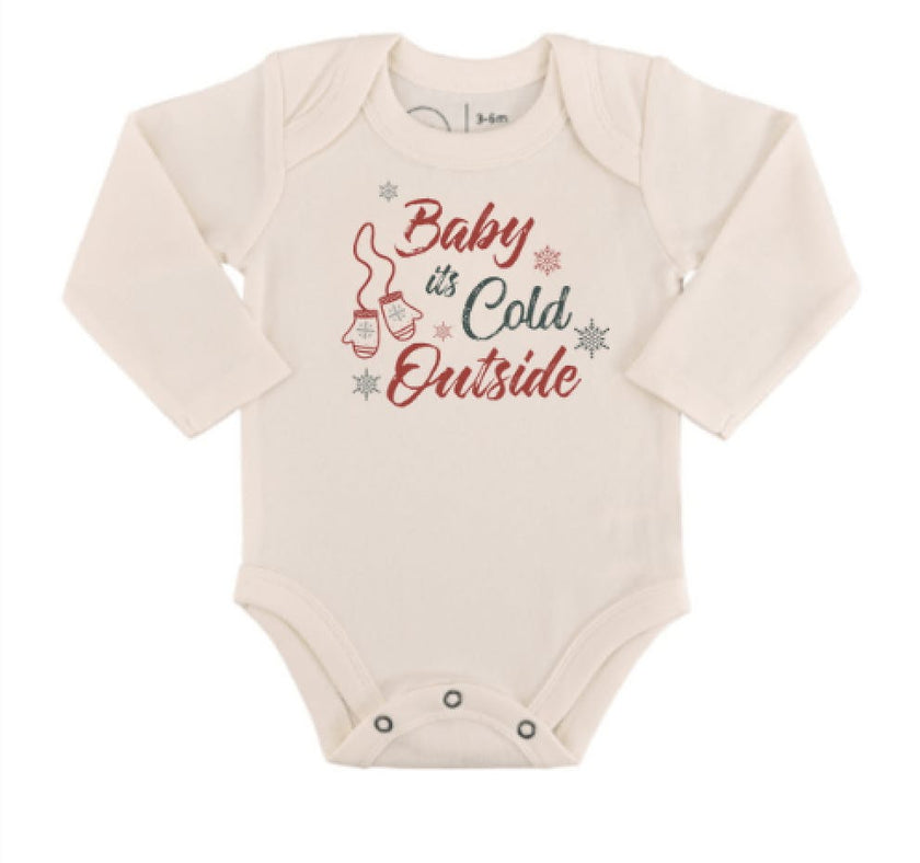 long sleeve graphic bodysuit | baby its cold outside