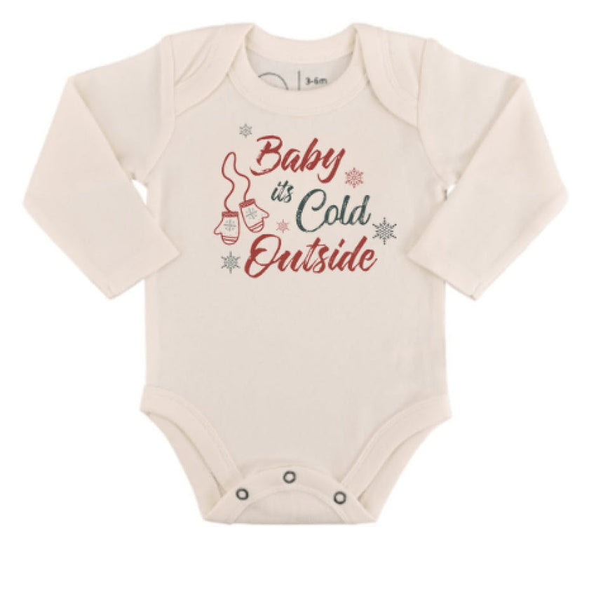 long sleeve graphic bodysuit | baby its cold outside