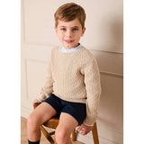 Wave Knit Jumper in Beige (3-10yrs)