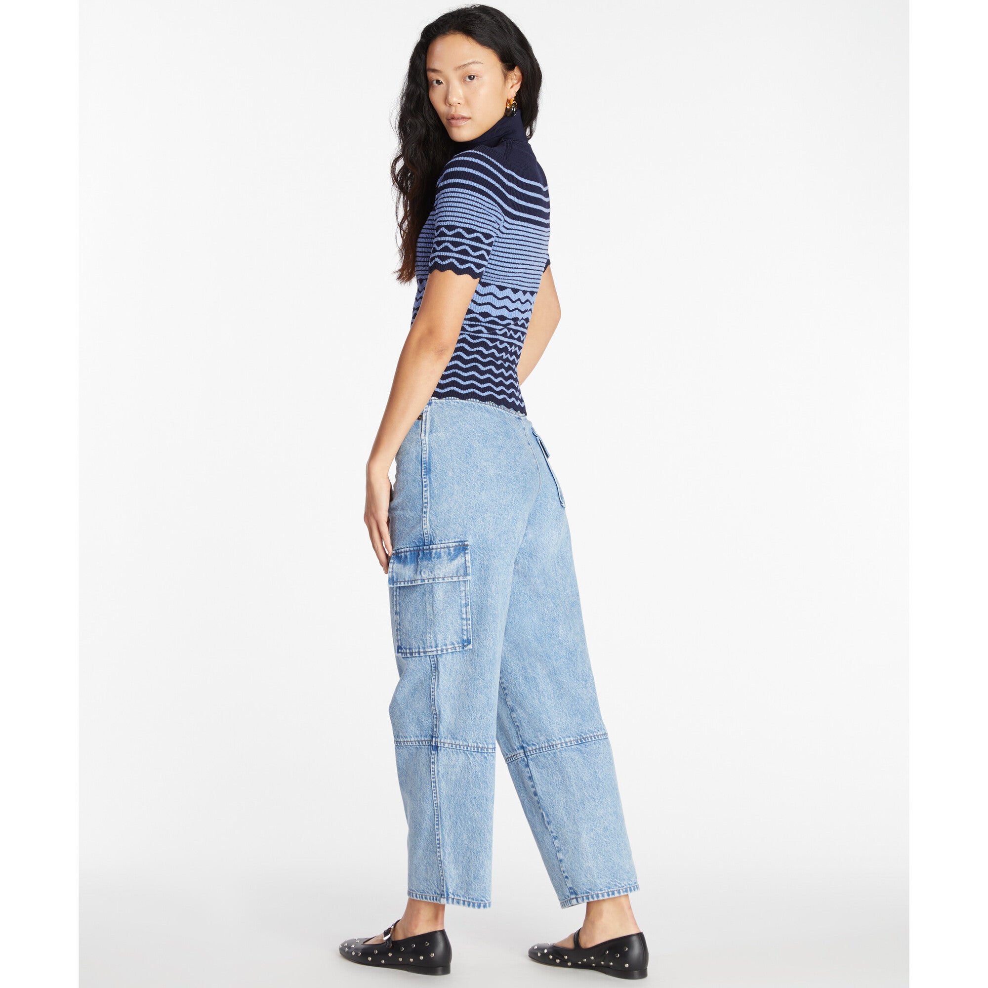 Women's Cara Knit Top, Navy
