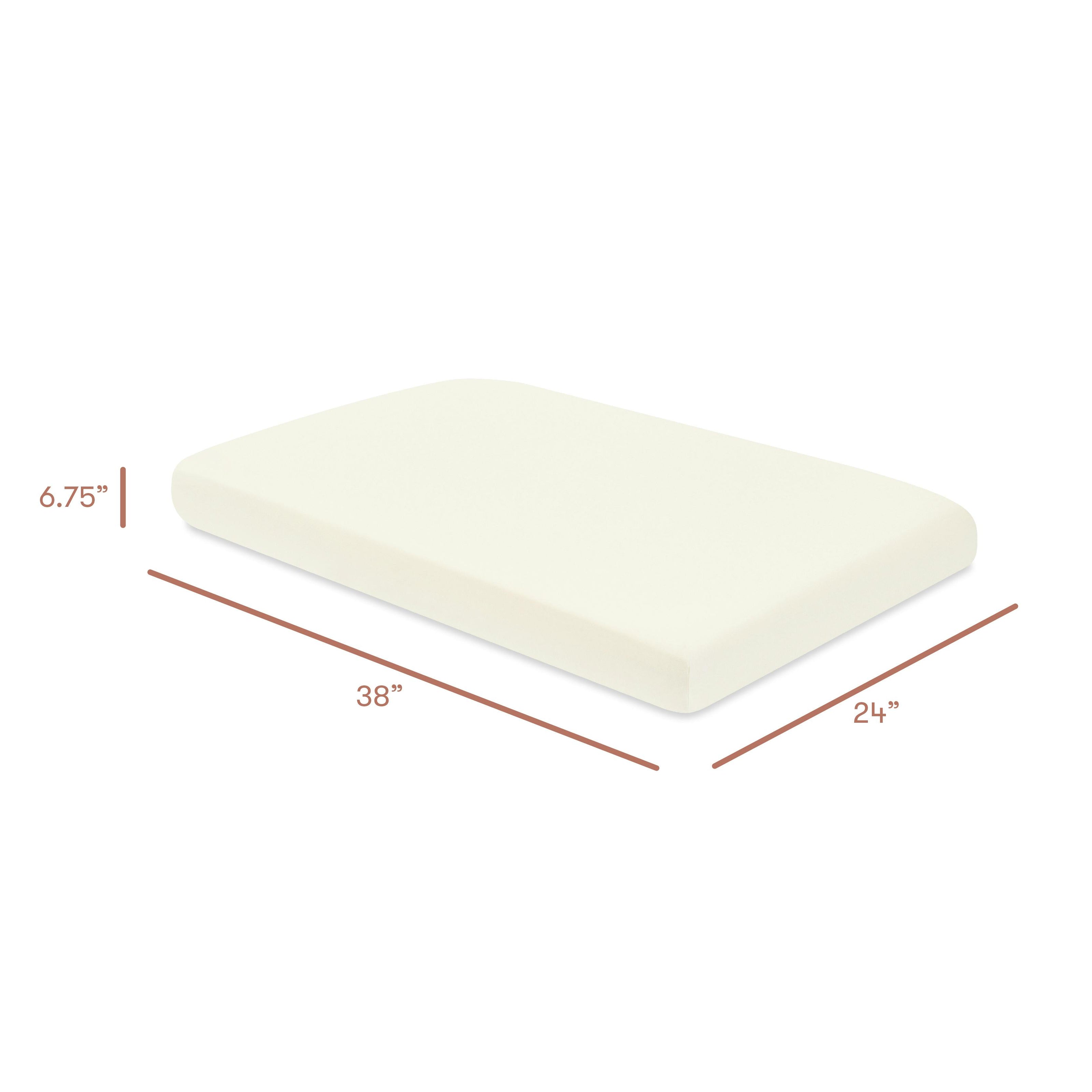 Mini Crib Sheet in GOTS Certified Organic Brushed Cotton in Ivory