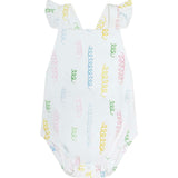 Spirals Print Ruffle Bubble